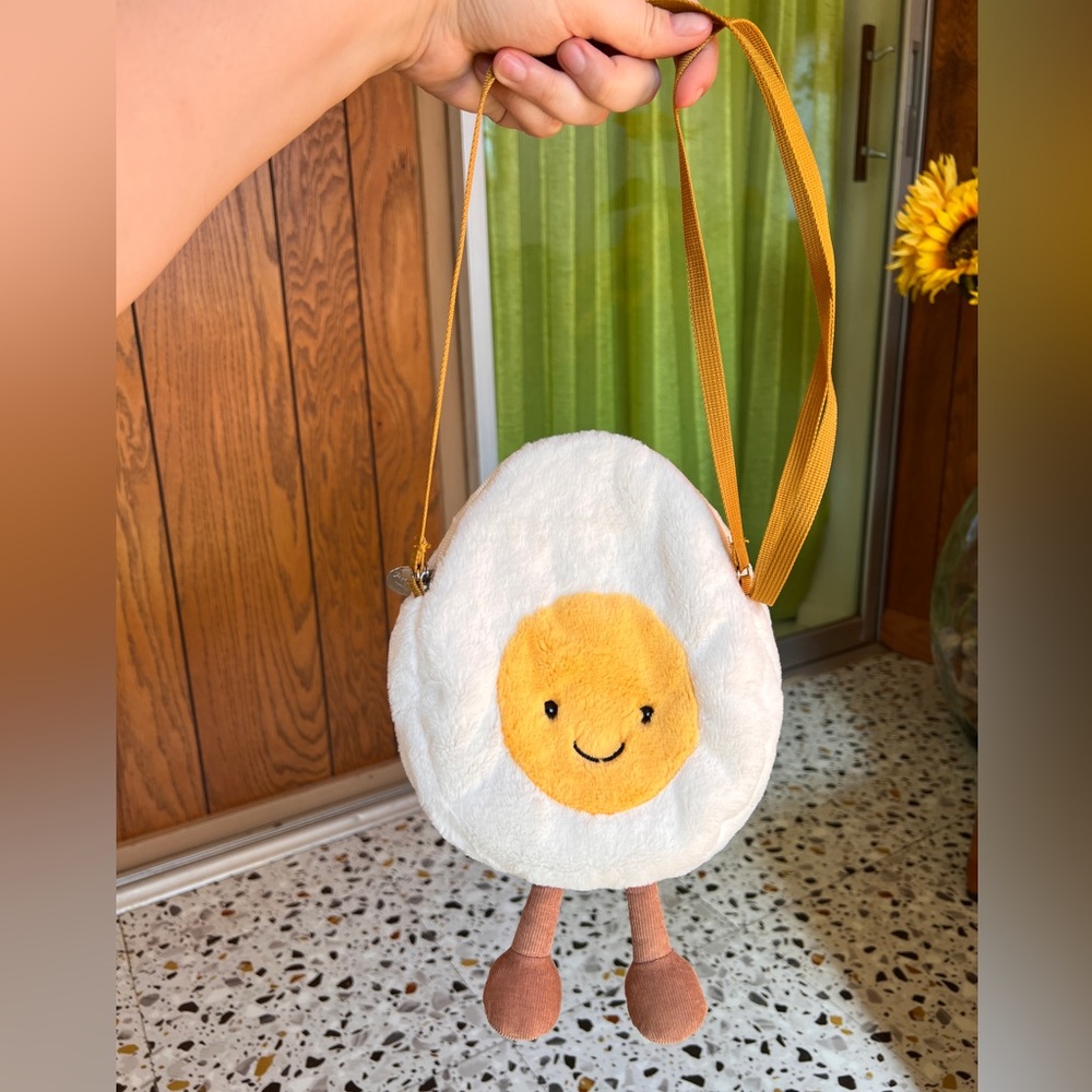 Jellycat Amuseables Happy Boiled Egg Bag NWOT